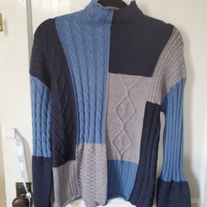 Anthropolgie Blue Knit Sweater-size small